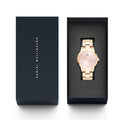  Shop Authentic Daniel Wellington Iconic Link Pink Dial Rose Gold Steel Strap Watch For Women - DW00100333 - Luxxuri