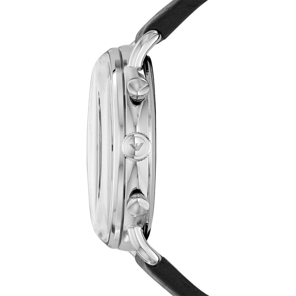  Shop Authentic Emporio Armani Aviator Chronograph Black Dial Black Leather Strap Watch For Men - AR11143 - Luxxuri