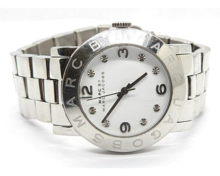  Shop Authentic Marc Jacobs Amy White Dial Silver Steel Strap Watch for Women - MBM3054 - Luxxuri