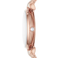 Emporio Armani Gianni T-Bar Quartz White Dial Rose Gold Steel Strap Watch For Women - AR11267