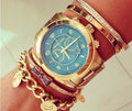  Shop Authentic Michael Kors Runway Stop Hunger Blue Dial Gold Steel Strap Watch for Men - MK8315 - Luxxuri