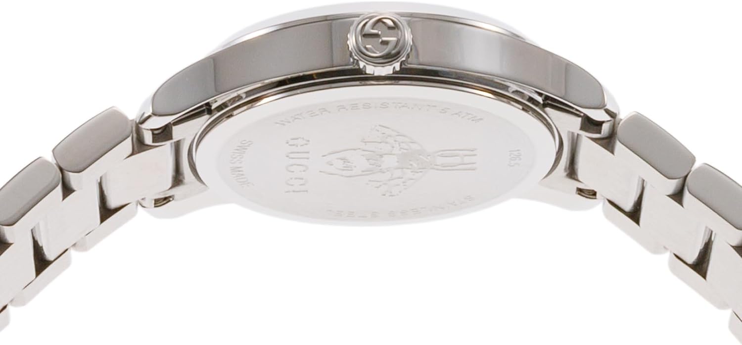  Shop Authentic Gucci G Timeless Quartz Mother of Pearl Pink Dial Silver Steel Strap Watch For Women - YA1265013 - Luxxuri