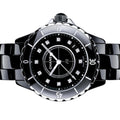  Shop Authentic Chanel J12 Quartz Diamonds Black Dial Black Steel Strap Watch for Women - J12 H1625 - Luxxuri