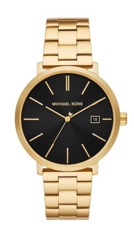  Shop Authentic Michael Kors Blake Quartz Black Dial Gold Steel Strap Watch for Men - MK9136 - Luxxuri