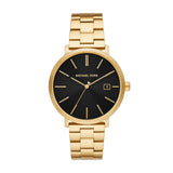 Shop Authentic Michael Kors Blake Quartz Black Dial Gold Steel Strap Watch for Men - MK9136 - Luxxuri