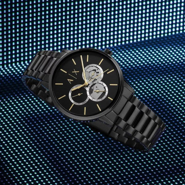  Shop Authentic Armani Exchange Cayde Chronograph Black Dial Black Steel Strap Watch for Men - AX2748 - Luxxuri