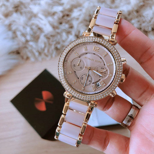  Shop Authentic Michael Kors Parker Gold Dial Two Tone Steel Strap Watch for Women - MK6326 - Luxxuri