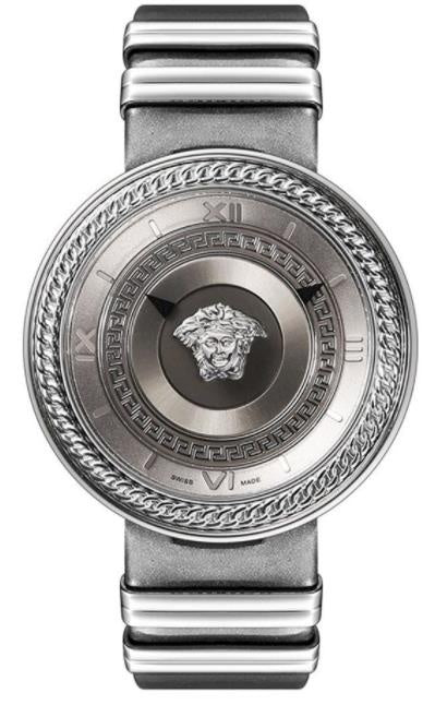  Shop Authentic Versace V Metal Icon Silver Dial Silver & Grey Strap Watch for Women - VLC120016 - Luxxuri