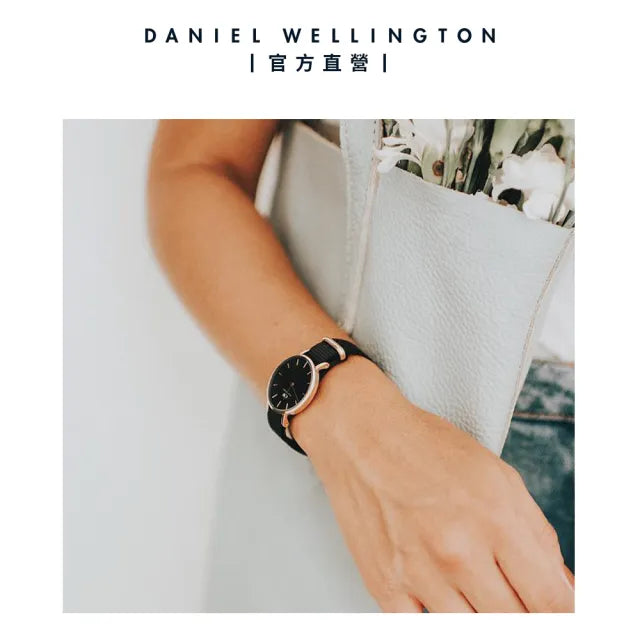  Shop Authentic Daniel Wellington Petite Cornwall Black Dial Black Nylon Strap Watch for Women - DW00100247 - Luxxuri