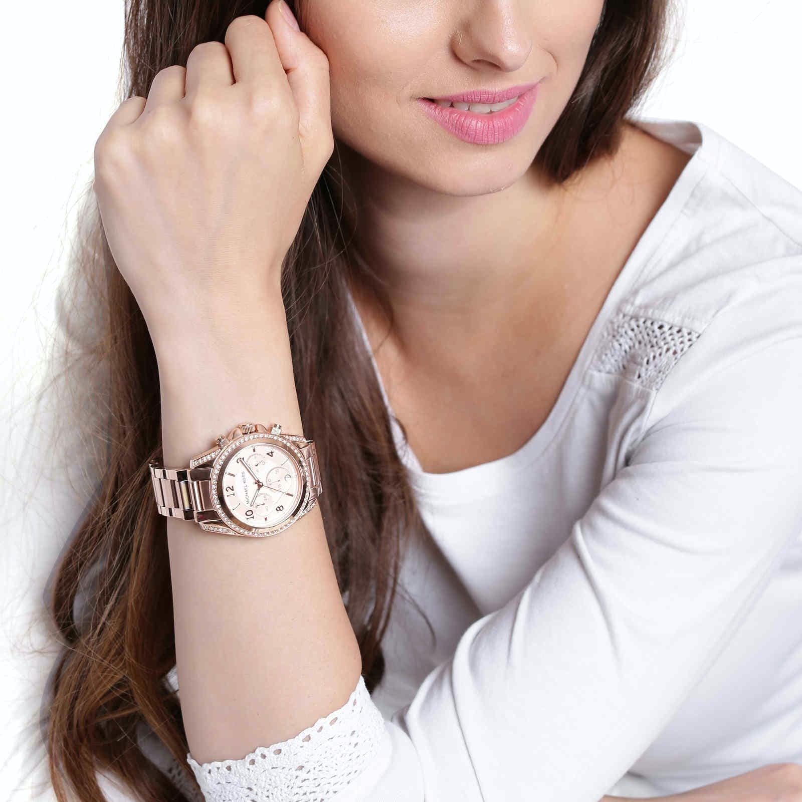  Shop Authentic Michael Kors Blair Rose Gold Dial Rose Gold Steel Strap Watch for Women - MK5263 - Luxxuri