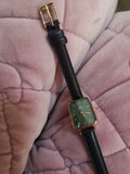  Shop Authentic Daniel Wellington Quadro Pressed Melrose Emerald Green Dial Black Leather Strap Watch For Women - DW00100446 - Luxxuri