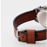  Shop Authentic Fossil Bronson Chronograph Grey Dial Brown Leather Strap Watch for Men - FS5855 - Luxxuri