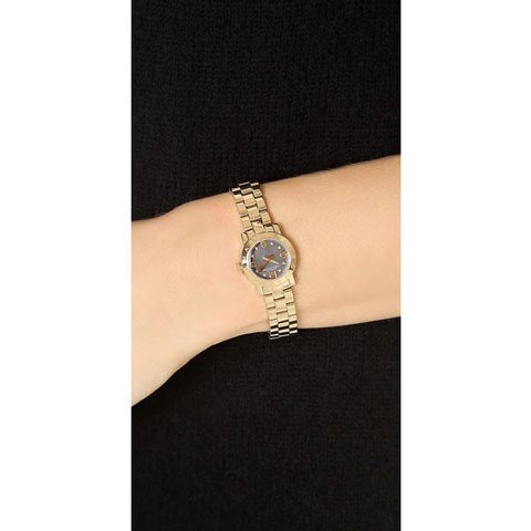  Shop Authentic Marc Jacobs Amy Mother of Pearl Black Dial Gold Steel Strap Watch for Women - MBM3275 - Luxxuri