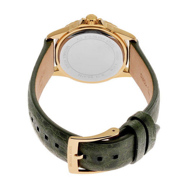  Shop Authentic Michael Kors Mini Everest Crystals White Dial Green Leather Strap Watch for Women - MK4720 - Luxxuri