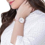  Shop Authentic Michael Kors Pyper Quartz White Dial Pink Leather Strap Watch For Women - MK2741 - Luxxuri