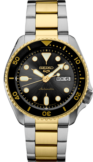 Shop Authentic Seiko 5 Sports Automatic Special Creation Black Dial Two Tone Steel Strap Watch For Men - SRPK22 - Luxxuri