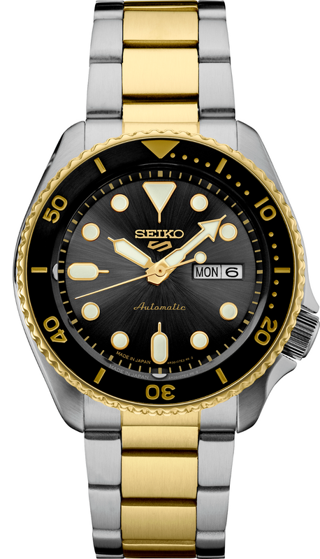  Shop Authentic Seiko 5 Sports Automatic Special Creation Black Dial Two Tone Steel Strap Watch For Men - SRPK22 - Luxxuri