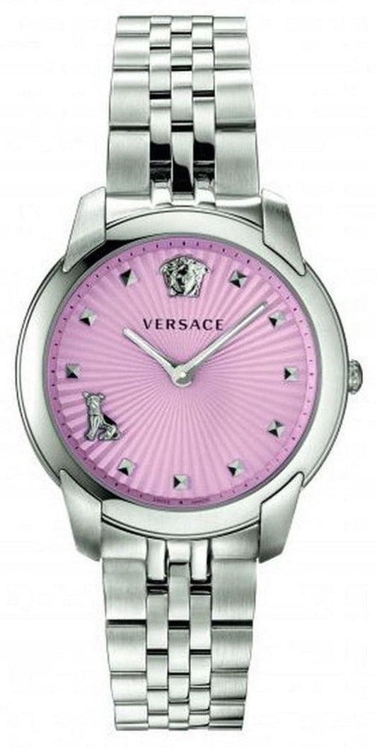  Shop Authentic Versace Audrey Quartz Pink Dial Silver Steel Strap Watch for Women - VELR00419 - Luxxuri