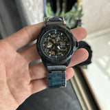  Shop Authentic Fossil Bronson Automatic Skeleton Black Dial Grey Steel Strap Watch for Men - ME3255 - Luxxuri