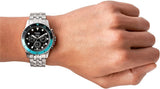  Shop Authentic Fossil FB-01 Chronograph Black Dial Silver Steel Strap Watch for Men - FS5827 - Luxxuri