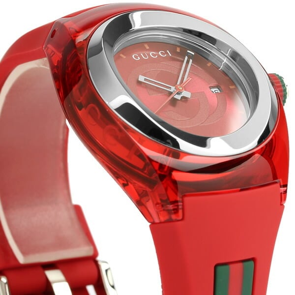  Shop Authentic Gucci Sync XXL Quartz Red Dial Red Rubber Strap Unisex Watch -  YA137103 - Luxxuri