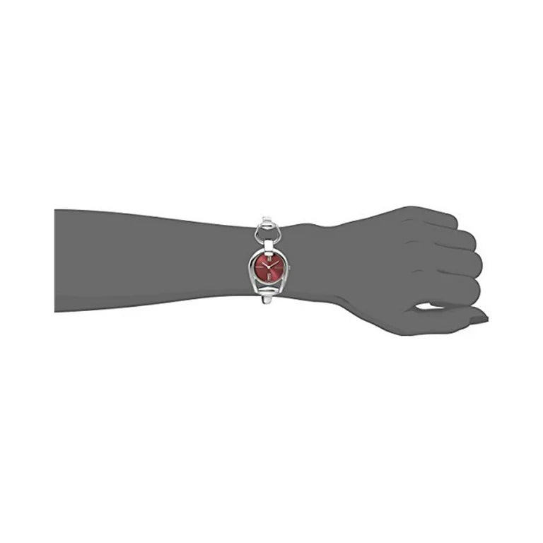  Shop Authentic Gucci Horsebit Quartz Red Dial Silver Steel Strap Watch For Women - YA139502 - Luxxuri