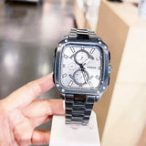  Shop Authentic Fossil Inscription Multifunction Silver Dial Grey Steel Strap Watch for Men - BQ2657 - Luxxuri