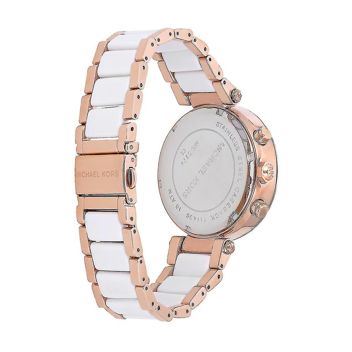  Shop Authentic Michael Kors Parker White Dial Two Tone Steel Strap Watch for Women - MK5774 - Luxxuri