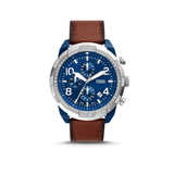  Shop Authentic Fossil Bronson Chronograph Luggage Blue Dial Brown Leather Strap Watch for Men - FS5829 - Luxxuri