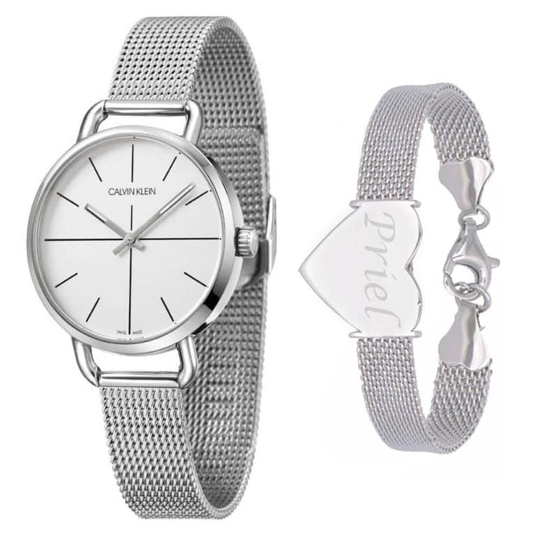  Shop Authentic Calvin Klein Even White Dial Silver Mesh Bracelet Watch for Women - K7B23126 - Luxxuri