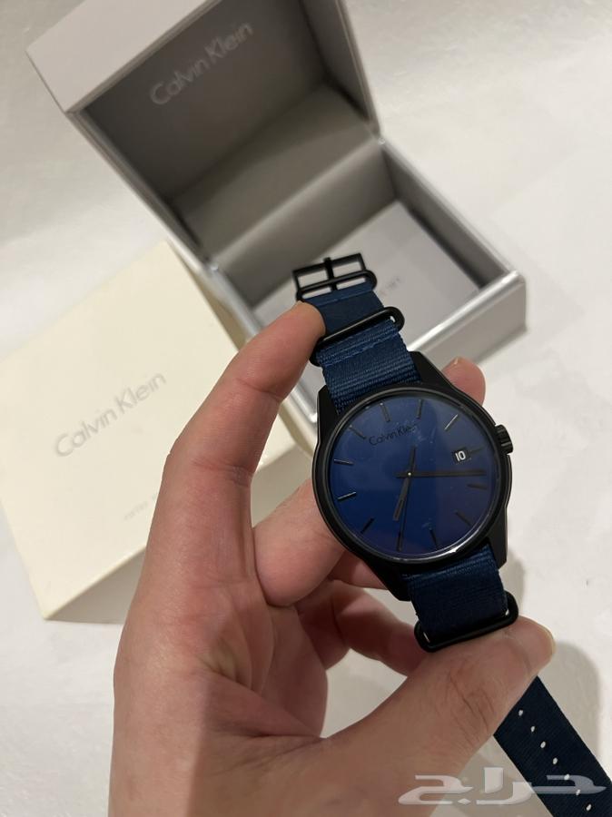  Shop Authentic Calvin Klein Tone Blue Dial Blue NATO Strap Watch for Men - K7K514VN - Luxxuri