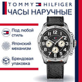  Shop Authentic Tommy Hilfiger Sport Chronograph Black Dial Black Leather Strap Watch for Men - 1791050 - Luxxuri