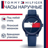  Shop Authentic Tommy Hilfiger Denim Quartz Blue Dial Blue Rubber Strap Watch for Men - 1791322 - Luxxuri