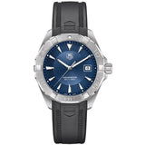  Shop Authentic Tag Heuer Aquaracer Quartz Blue Dial Black Rubber Strap Watch for Men - WAY1112.FT8021 - Luxxuri
