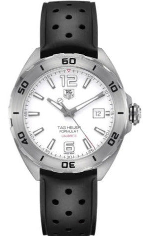  Shop Authentic Tag Heuer Formula 1 Quartz White Dial Black Rubber Strap Watch for Men - WAZ2114.FT8023 - Luxxuri