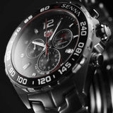  Shop Authentic Tag Heuer Senna Chronograph Special Edition Black Dial Silver Steel Strap Watch for Men - CAZ1015.BA0883 - Luxxuri