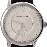  Shop Authentic Burberry Classic Round Cream Dial Black Leather Strap Watch for Men - BU10008 - Luxxuri