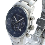  Shop Authentic Emporio Armani Sportivo Chronograph Blue Dial Silver Steel Strap Watch For Men - AR5860 - Luxxuri