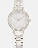 Shop Authentic Emporio Armani Cleo Crystals Mother Of Pearl Dial Silver Steel Strap Watch For Women - AR11484 - Luxxuri