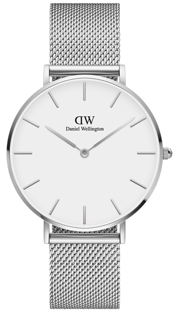  Shop Authentic Daniel Wellington Petite Sterling Quartz White Dial Silver Mesh Bracelet Watch For Men - DW00100306 - Luxxuri
