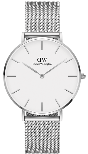  Shop Authentic Daniel Wellington Petite Sterling Quartz White Dial Silver Mesh Bracelet Watch For Men - DW00100306 - Luxxuri