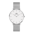  Shop Authentic Daniel Wellington Petite Sterling White Dial Silver Mesh Bracelet Watch For Women - DW00100220 - Luxxuri