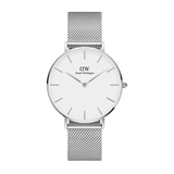  Shop Authentic Daniel Wellington Petite Sterling White Dial Silver Mesh Bracelet Watch For Women - DW00100220 - Luxxuri