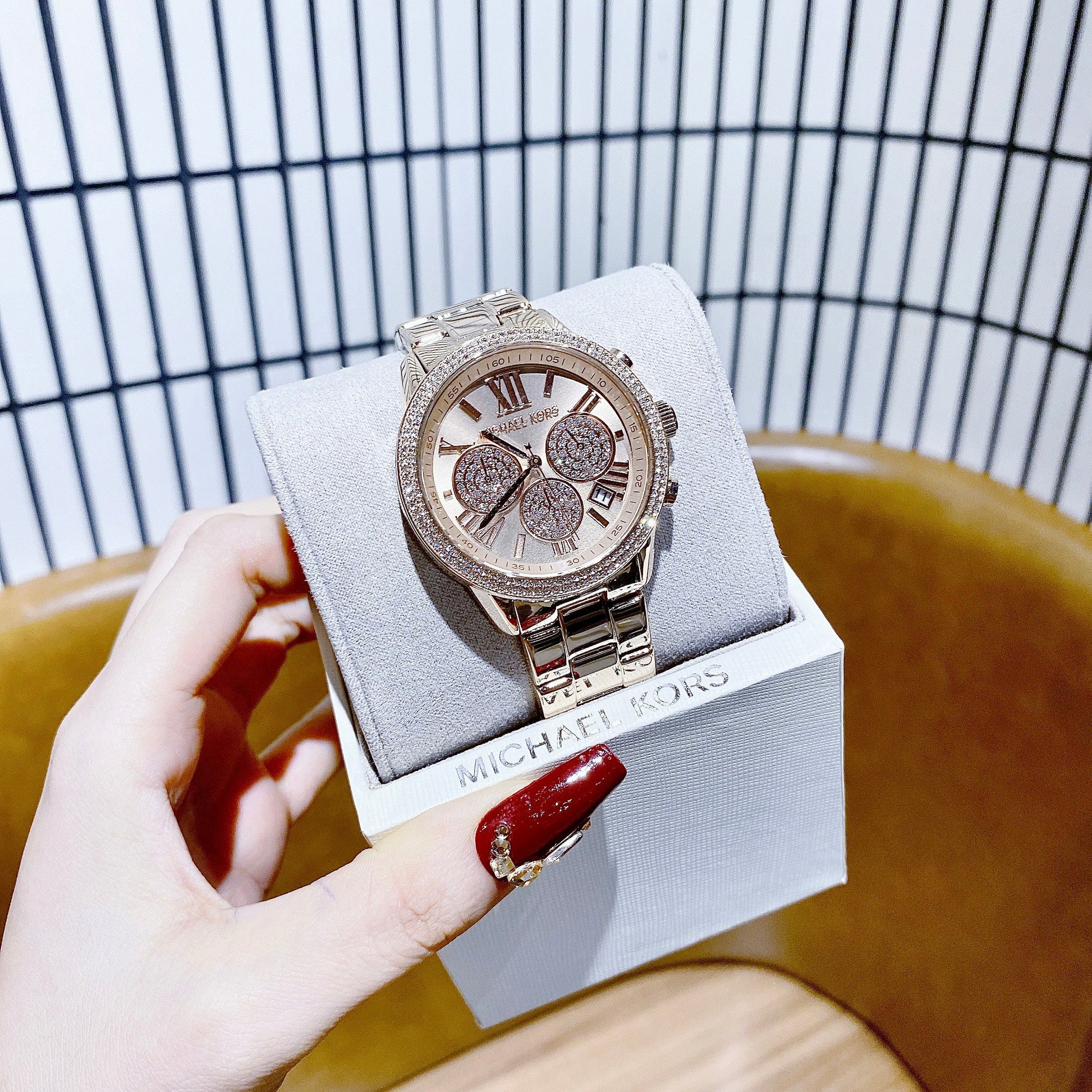  Shop Authentic Michael Kors Bryn Chronograph Rose Gold Dial Rose Gold Steel Strap Watch For Women - MK7200 - Luxxuri