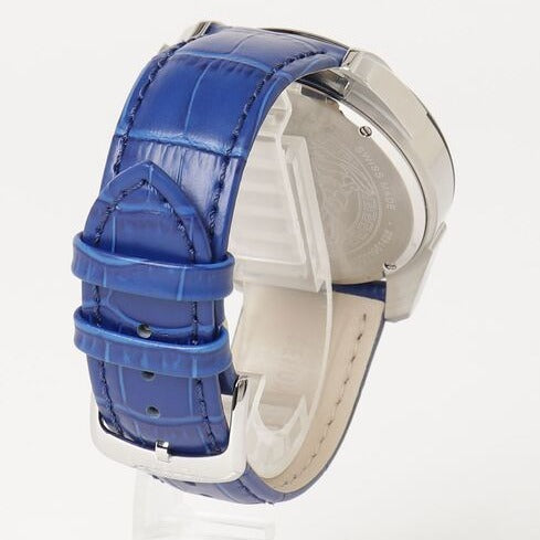  Shop Authentic Versace V-Ray Chronograph Quartz Blue Dial Blue Leather Strap Watch for Men - VE2I00721 - Luxxuri