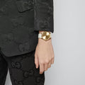  Shop Authentic Gucci G Timeless Quartz Gold Dial Beige Leather Strap Watch For Women - YA1264180 - Luxxuri