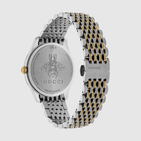  Shop Authentic Gucci G Timeless Quartz Green Dial Two Tone Steel Strap Watch For Men - YA1264182 - Luxxuri