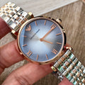 Emporio Armani Gianni T Bar Grey Dial Two Tone Stainless Steel Watch For Women - AR1725