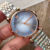  Shop Authentic Emporio Armani Gianni T Bar Grey Dial Two Tone Stainless Steel Watch For Women - AR1725 - Luxxuri