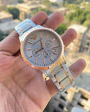  Shop Authentic Emporio Armani Renato Chronograph Quartz Silver Dial Two Tone Steel Strap Watch For Men - AR11076 - Luxxuri